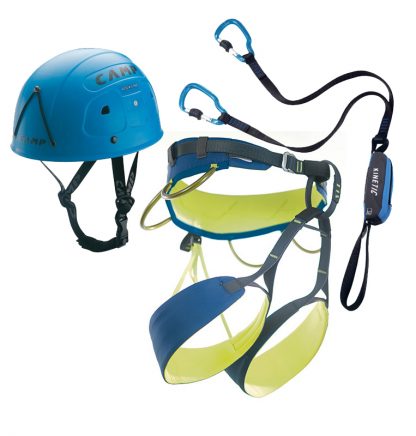 Set FERRATA Camp: Kinetic + imbrago e casco